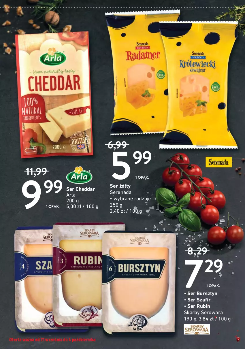 Gazetka promocyjna Intermarche - Sery - ważna 21.09 do 04.10.2021 - strona 2 - produkty: Bursztyn, Cheddar, Fa, Hochland, NaTurek, Rubin, Sałat, Ser, Ser kozi