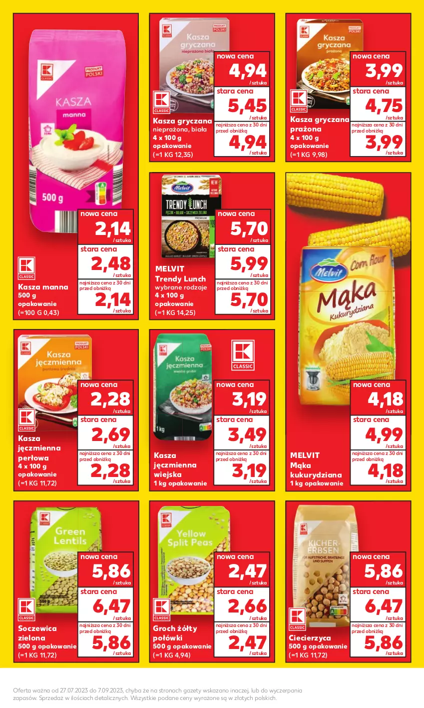 Gazetka promocyjna Kaufland - Kaufland - ważna 27.07 do 09.08.2023 - strona 11 - produkty: Groch, Gry, Kasza, Kasza gryczana, Kasza jęczmienna, Mąka, Melvit