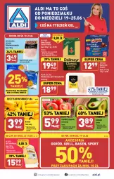 Gazetka promocyjna Aldi - Pełen katalog od 19.06 - Gazetka - ważna od 25.06 do 25.06.2023 - strona 1 - produkty: Goplana, Kurczak, Polędwica, Banany, Makaron, Ser, Por, Gra, Złoty Mazur, Mini Grześki, Mięsne specjały, Dallmayr, Kawa, Wafle, LANA, Grześki, Sport, Grill, Ogród, Pomidory, Fa