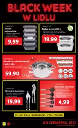 Gazetka promocyjna Lidl - GAZETKA - Gazetka - ważna od 28.11 do 28.11.2021 - strona 50 - produkty: Praska, Por, Garnek, Pojemnik, LANA, Spaghetti, Cedzak, Dziadek do orzechów, Pokrywa