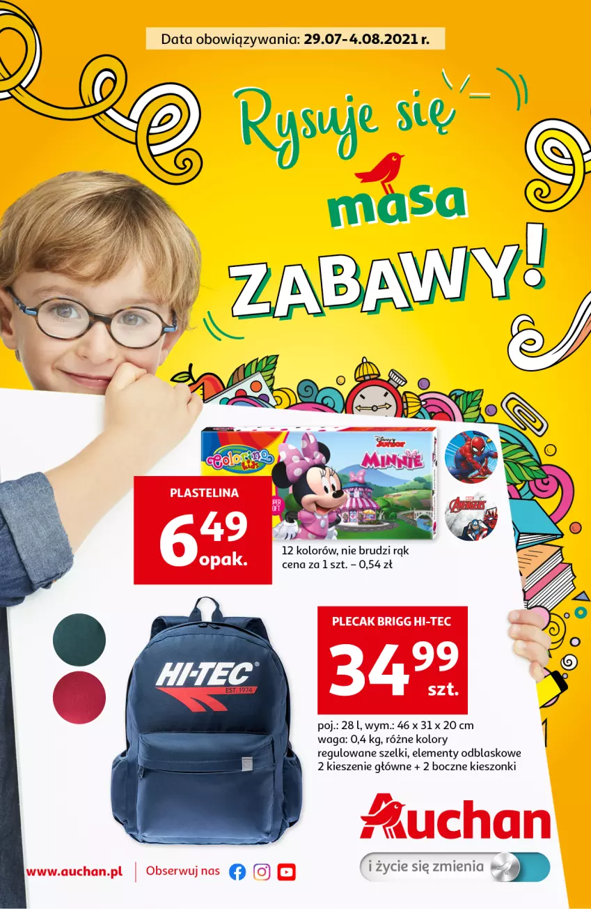 Gazetka promocyjna Auchan - Rysuje się masa zabawy Hipermarkety - ważna 29.07 do 04.08.2021 - strona 1 - produkty: Hi-Tec, Plecak, Ser, Waga