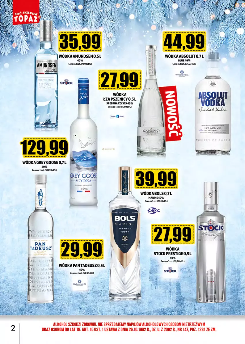 Gazetka promocyjna Topaz - Gazetka - ważna 02.12 do 31.12.2024 - strona 2 - produkty: Bols, Wódka