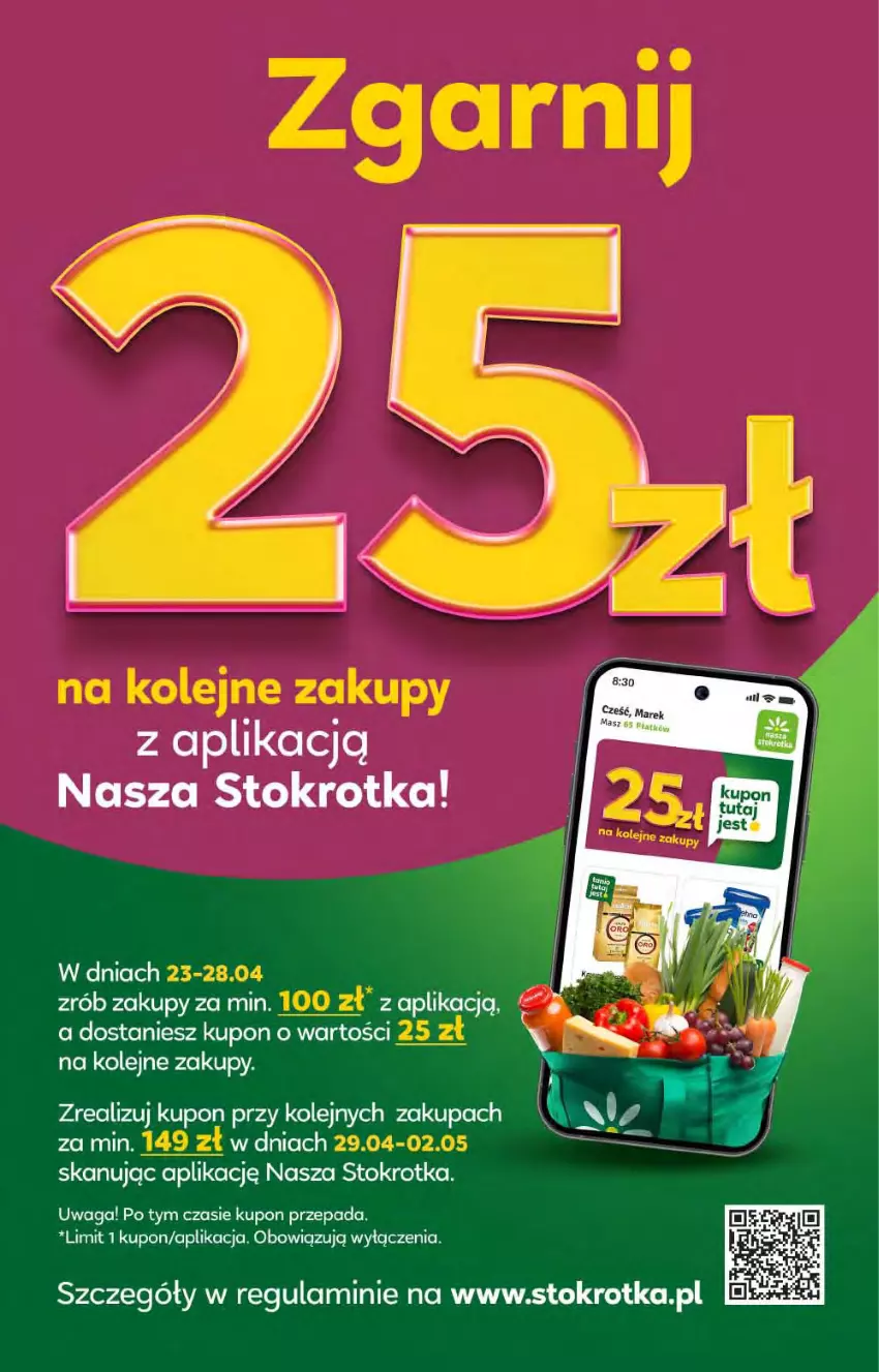 Gazetka promocyjna Stokrotka - Supermarket - ważna 23.04 do 28.04.2026 - strona 2 - produkty: Feta, Olej, Waga