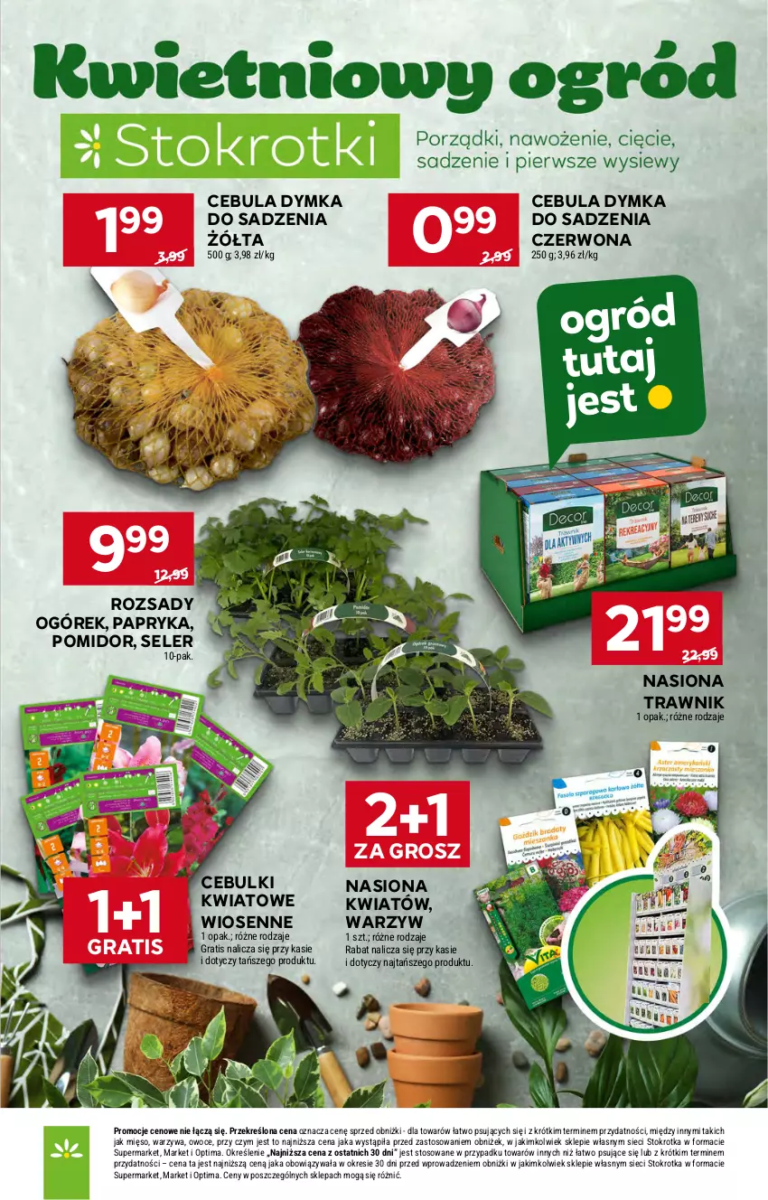 Gazetka promocyjna Stokrotka - Supermarket - ważna 23.04 do 28.04.2026 - strona 47 - produkty: Cebula, Gra, Mięso, Ogórek, Optima, Owoce, Papryka, Warzywa