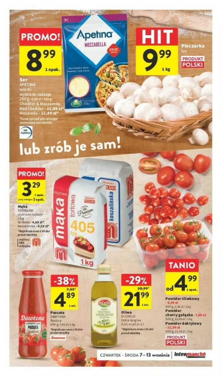 Gazetka promocyjna Intermarche - ważna 07.09 do 13.09.2023 - strona 11 - produkty: Dawtona, Gin, Kosz, Mąka, Mozzarella, Rust, Szal