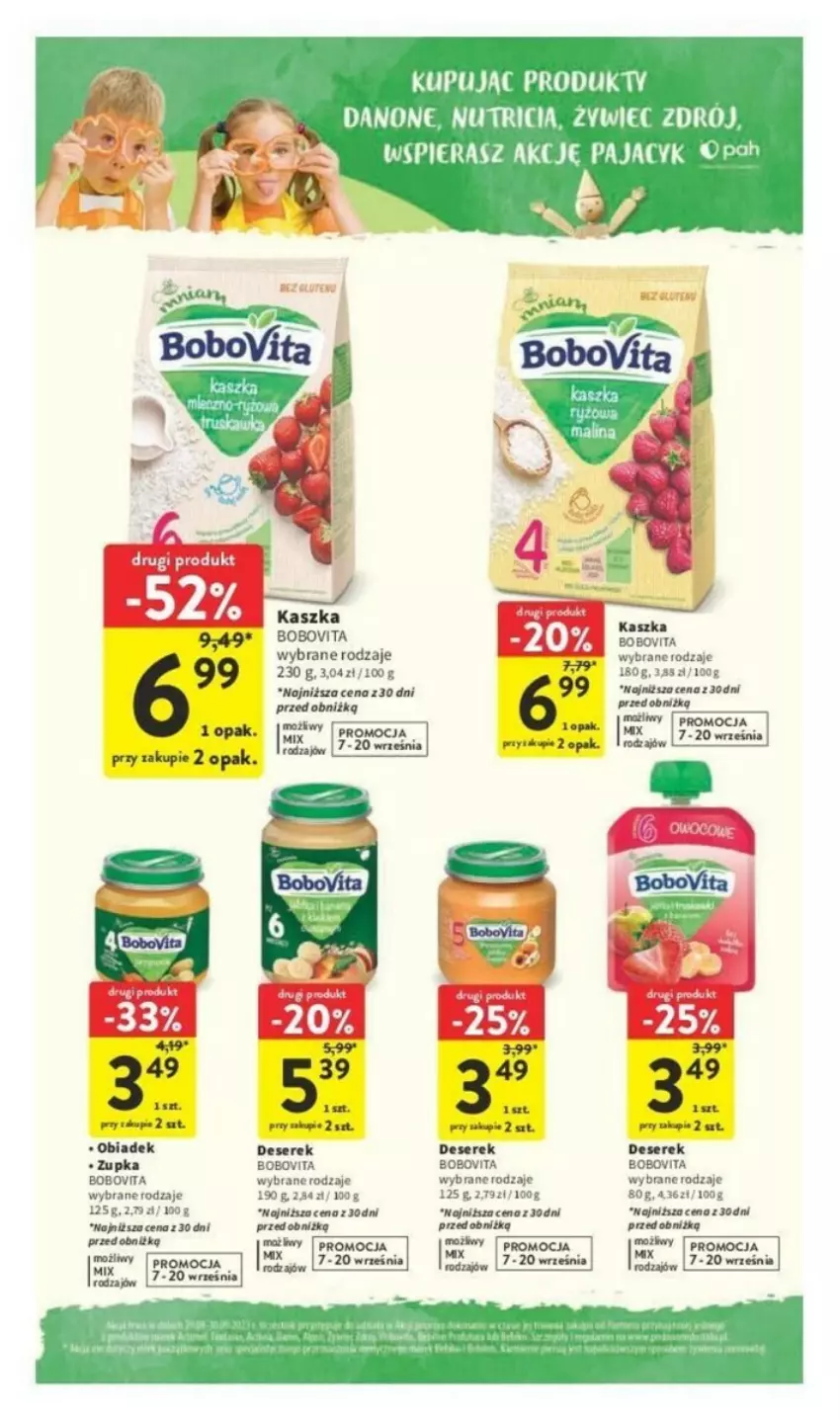 Gazetka promocyjna Intermarche - ważna 07.09 do 13.09.2023 - strona 22 - produkty: BoboVita, Danone, Deser, Olej, Pajac, Ser, Serek