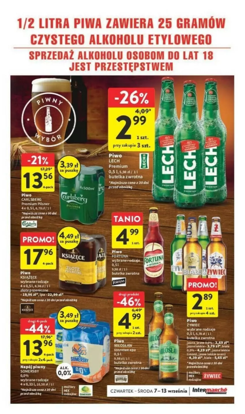 Gazetka promocyjna Intermarche - ważna 07.09 do 13.09.2023 - strona 25 - produkty: Carlsberg, Fa, Gra, Lech Premium, Napój, Piwa, Piwo