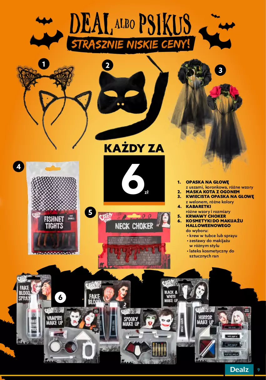 Gazetka promocyjna Dealz - NOWA GAZETKAWielkie Oszczędzanie! - ważna 05.10 do 18.10.2022 - strona 9 - produkty: Makijaż, Maska, Obraz, Opaska, Ozdoba, Top