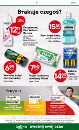 Gazetka promocyjna Żabka - Gazetka - ważna od 26.09 do 26.09.2023 - strona 52 - produkty: Piec, Jan Niezbędny, Ser, Listerine, Papier, Rexona, Dezodorant, Tablet, Worki na śmieci, Varta, Papier toaletowy, Velvet, Płyn do płukania, Worki na śmiec, Znicz, Pastylki, Suplement diety, LG, HP, Fa