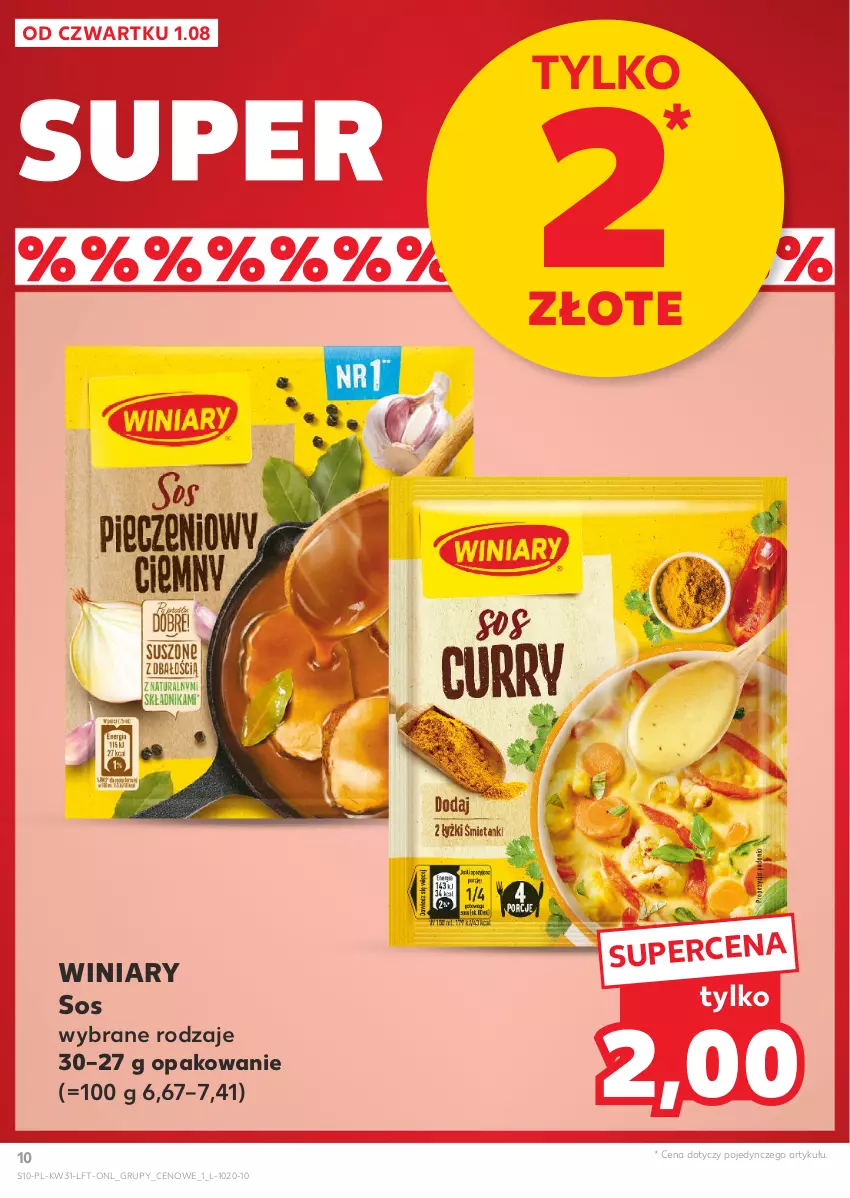 Gazetka promocyjna Kaufland - Gazetka tygodnia - ważna 01.08 do 07.08.2024 - strona 10 - produkty: Sos, Winiary