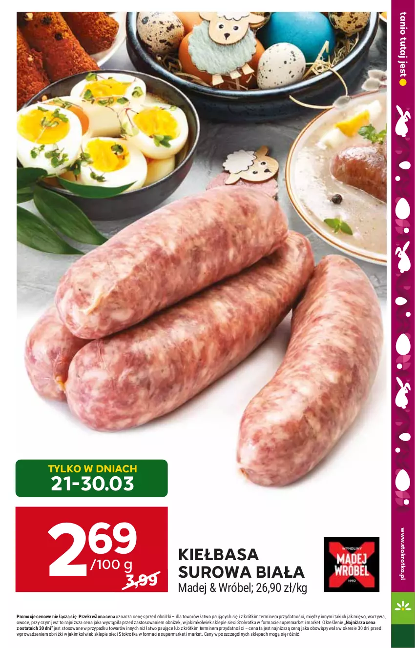 Gazetka promocyjna Stokrotka - Market - ważna 21.03 do 26.03.2024 - strona 8 - produkty: Kiełbasa