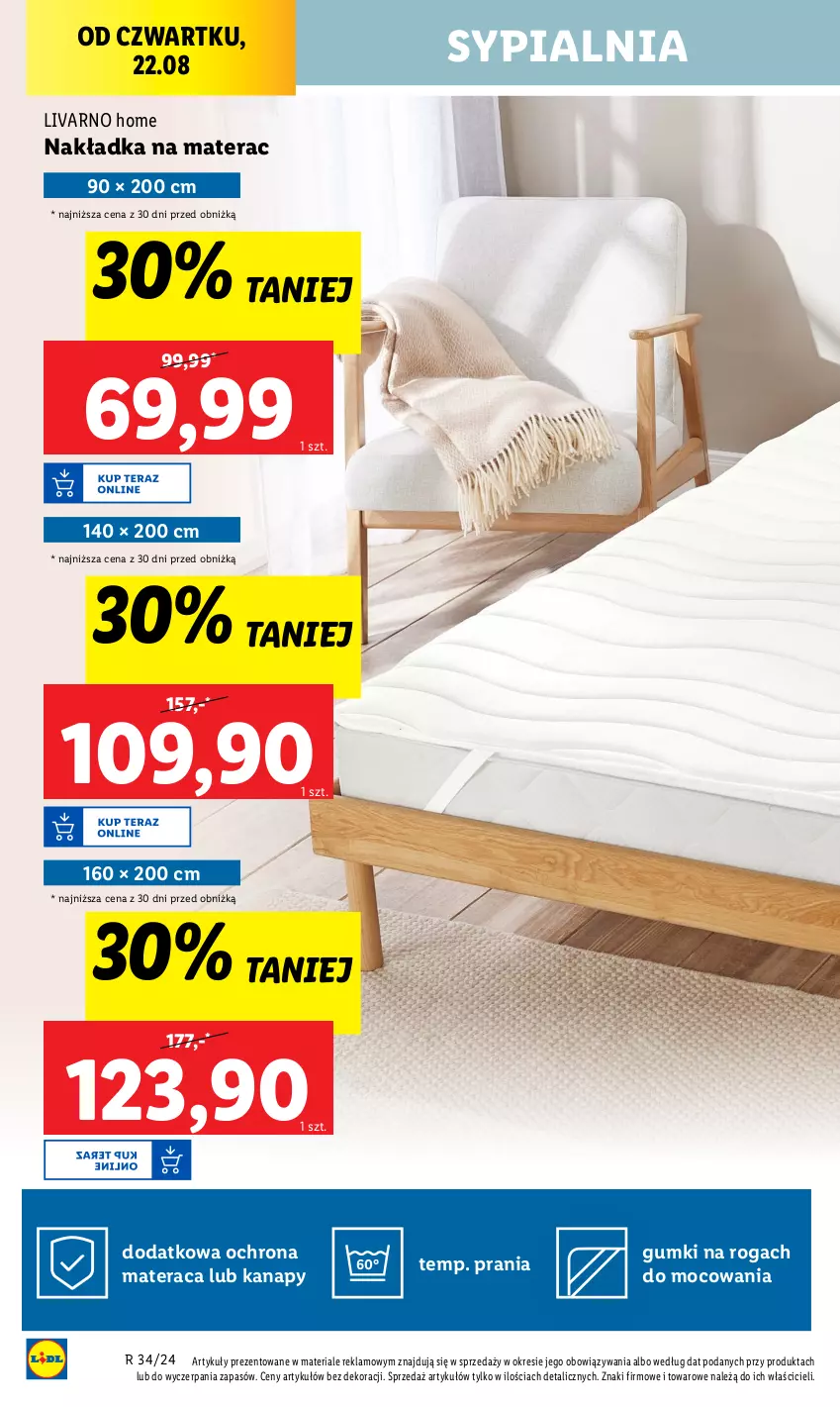 Gazetka promocyjna Lidl - GAZETKA - ważna 22.08 do 25.08.2024 - strona 12 - produkty: Ivar, Materac, Sypialnia, Tera