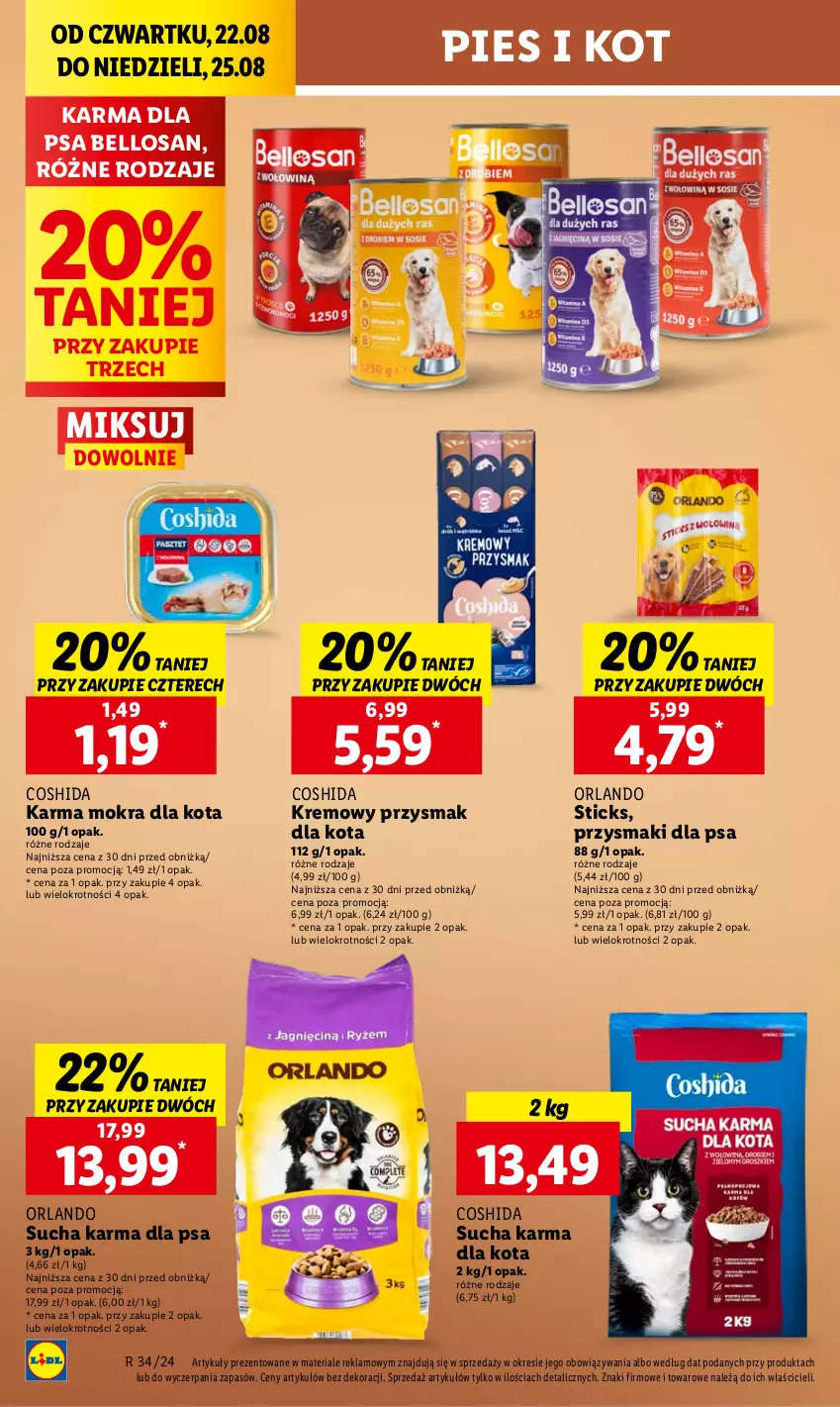 Gazetka promocyjna Lidl - GAZETKA - ważna 22.08 do 25.08.2024 - strona 38 - produkty: Bell, Przysmak dla kota, Przysmaki, Sucha karma