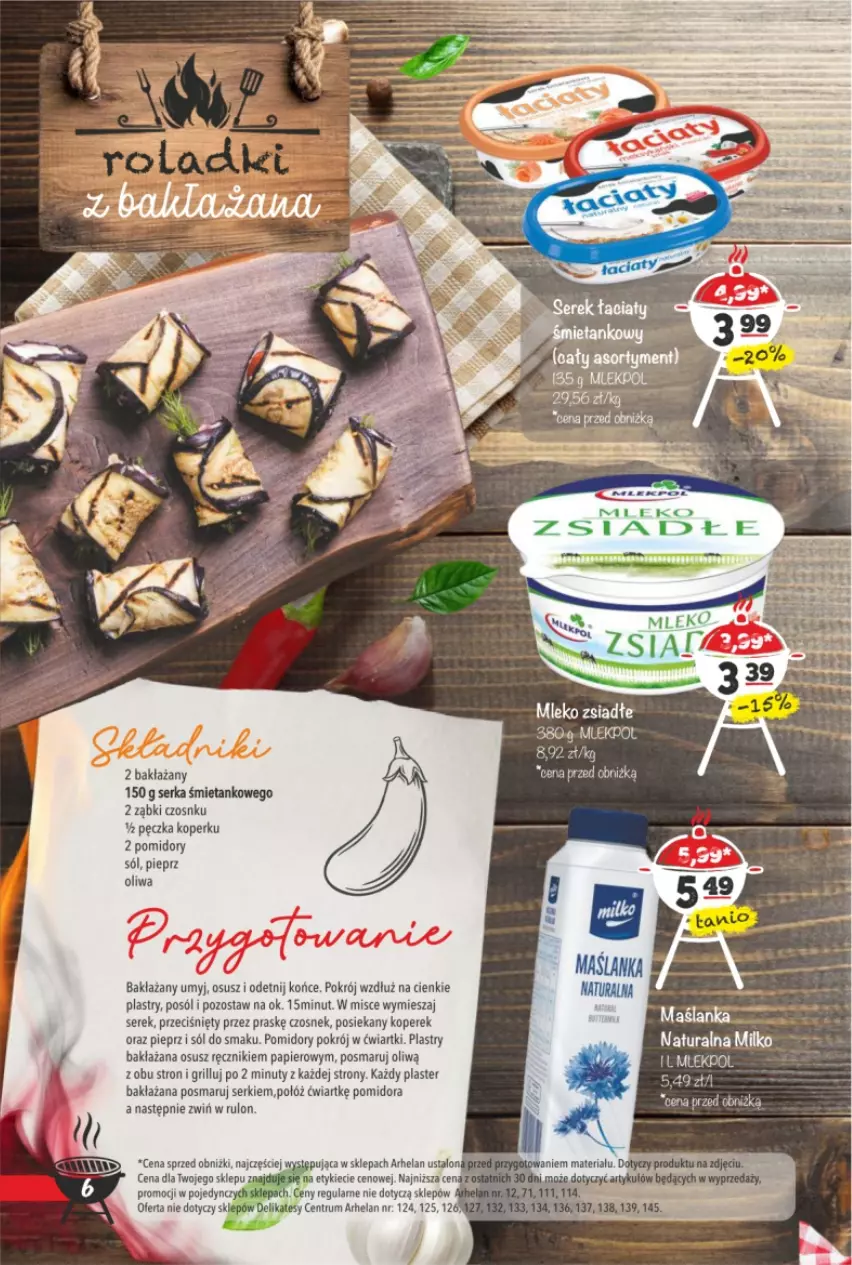 Gazetka promocyjna Arhelan - Gazetka - ważna 25.04 do 11.05.2025 - strona 6 - produkty: Czosnek, Grill, Mleko, Mleko zsiadłe, Nuty, Papier, Pieprz, Pomidory, Ręcznik, Rum, Ser, Serek, Sól