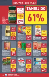 Gazetka promocyjna Aldi - Pełna oferta - Gazetka - ważna od 14.03 do 14.03.2026 - strona 12 - produkty: Earl Grey, All Seasons, Kawa rozpuszczalna, Sos, Mus, Gra, Kawa ziarnista, Korniszony, Kawa, Herbata czarna, Golden Seafood, Lipton, Mąka, Szprot, Brzoskwinie, Tuńczyk, Basia, Bazyl, Mocca Fix Gold, Jacobs, Woseba, Herbata, Olej, Pomidory, Mąka tortowa, Pomidory krojone