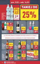 Gazetka promocyjna Aldi - Pełna oferta - Gazetka - ważna od 14.03 do 14.03.2026 - strona 20 - produkty: Piwa, Piwo, Ser, Gin, Gra, Coca-Cola, Tyskie, Skaner, Oshee, Fanta, Woda mineralna, Woda, Sprite, Cisowianka, Fa
