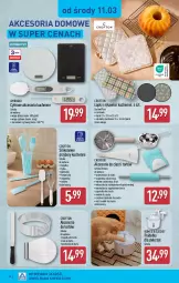 Gazetka promocyjna Aldi - Pełna oferta - Gazetka - ważna od 14.03 do 14.03.2026 - strona 24 - produkty: Przybory kuchenne, Miarka, Cukier, Miseczka, Termometr, Wałek do ciasta, Cień, Trzepaczka, Wałek, Rękawice, Waga, Szpatułka