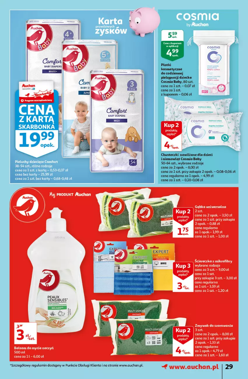 Gazetka promocyjna Auchan - Letnie przyjemności Hipermarkety - ważna 04.06 do 09.06.2021 - strona 29 - produkty: Balsam do mycia naczyń, Chusteczki, Do mycia naczyń, Dzieci, Fa, Gin, HP, LG