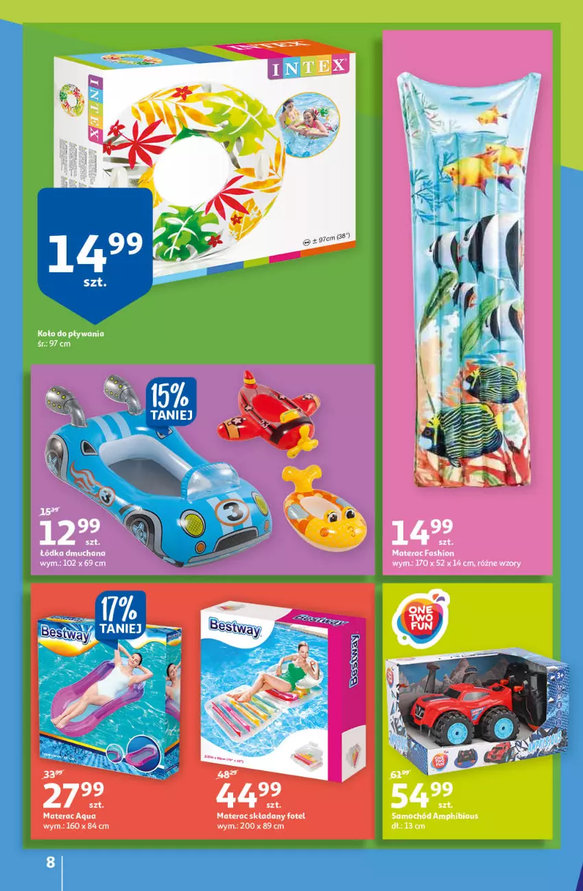 Gazetka promocyjna Auchan - Letnie przyjemności Hipermarkety - ważna 04.06 do 09.06.2021 - strona 8 - produkty: Fotel, Materac, Materac składany, Samochód, Tera