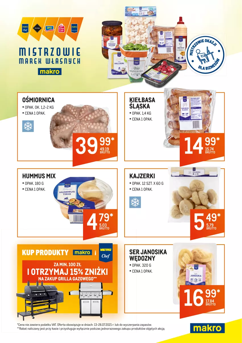 Gazetka promocyjna Makro - [Oferta specjalna] Mistrzowie marek własnych - ważna 13.07 do 26.07.2021 - strona 3 - produkty: Grill, Hummus, Kiełbasa, Mus, Ser