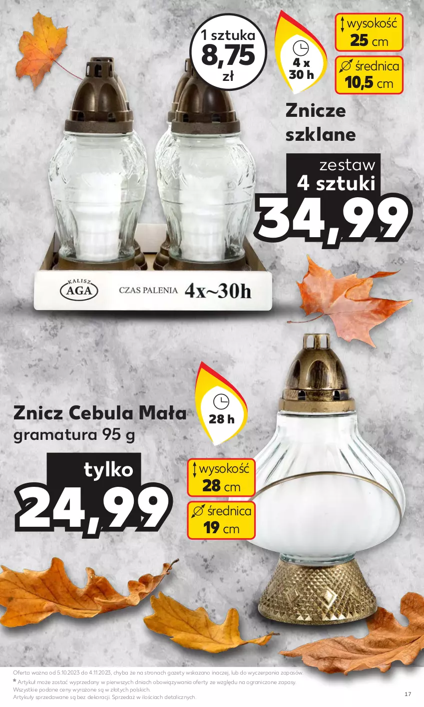 Gazetka promocyjna Kaufland - Kaufland - ważna 05.10 do 04.11.2023 - strona 17 - produkty: Cebula, Gra, Rama, Sok, Znicz