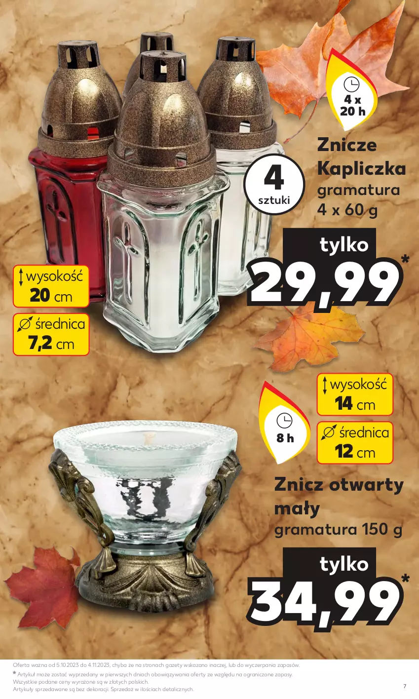 Gazetka promocyjna Kaufland - Kaufland - ważna 05.10 do 04.11.2023 - strona 7 - produkty: Gra, Rama, Sok, Znicz