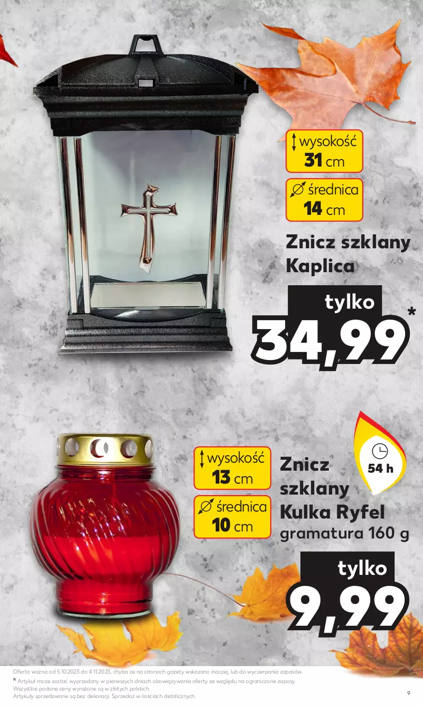 Gazetka promocyjna Kaufland - Kaufland - ważna 05.10 do 04.11.2023 - strona 9 - produkty: Gra, Rama, Sok, Znicz