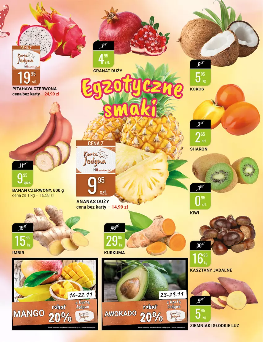 Gazetka promocyjna Bi1 - Najlepsze okazje - ważna 16.11 do 29.11.2022 - strona 5 - produkty: Ananas, Gra, Granat, Pitahaya, Ziemniaki