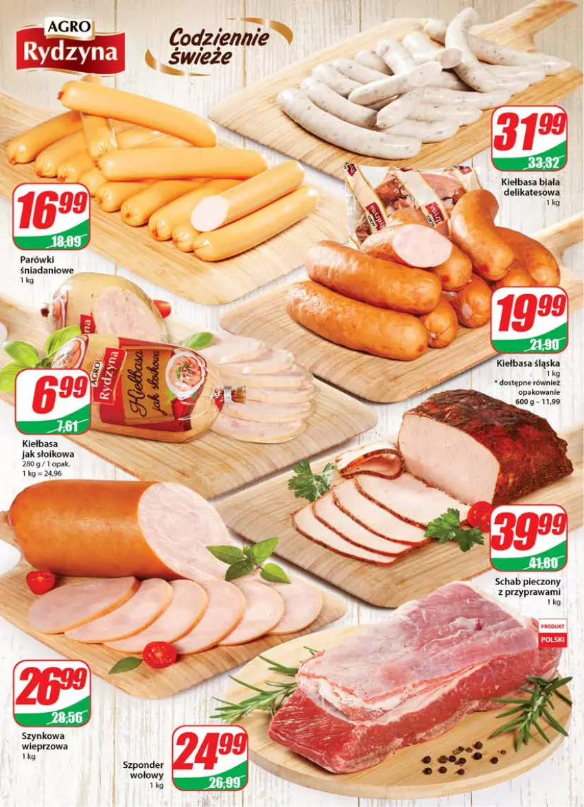 Gazetka promocyjna Dino - Gazetka - ważna 29.11 do 06.12.2022 - strona 12 - produkty: Danio, Kiełbasa, Kiełbasa biała, Kiełbasa śląska, Parówki, Piec, Schab pieczony