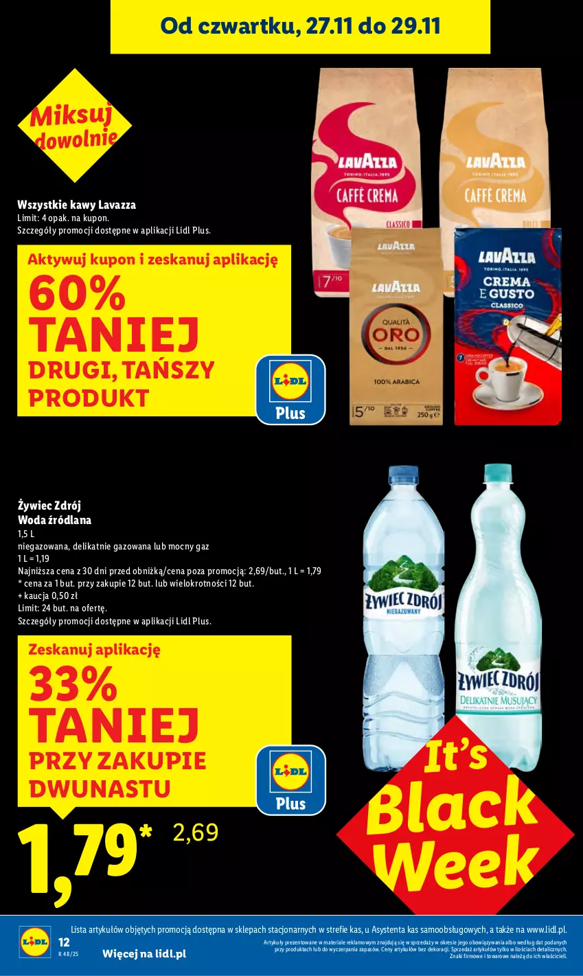 Gazetka promocyjna Lidl - GAZETKA - ważna 27.11 do 29.11.2025 - strona 12 - produkty: Lack, LANA, Lavazza, Woda