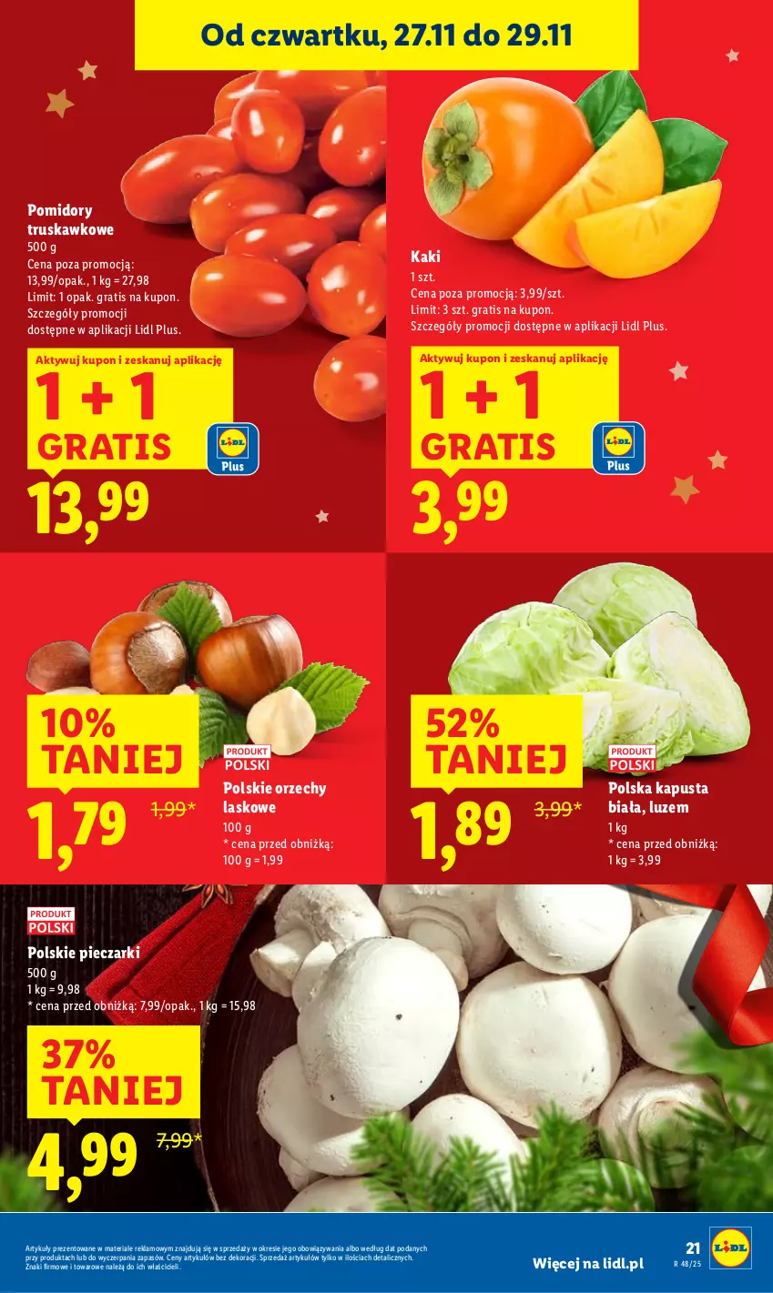Gazetka promocyjna Lidl - GAZETKA - ważna 27.11 do 29.11.2025 - strona 21 - produkty: Gra, Kaki, Piec, Pomidory