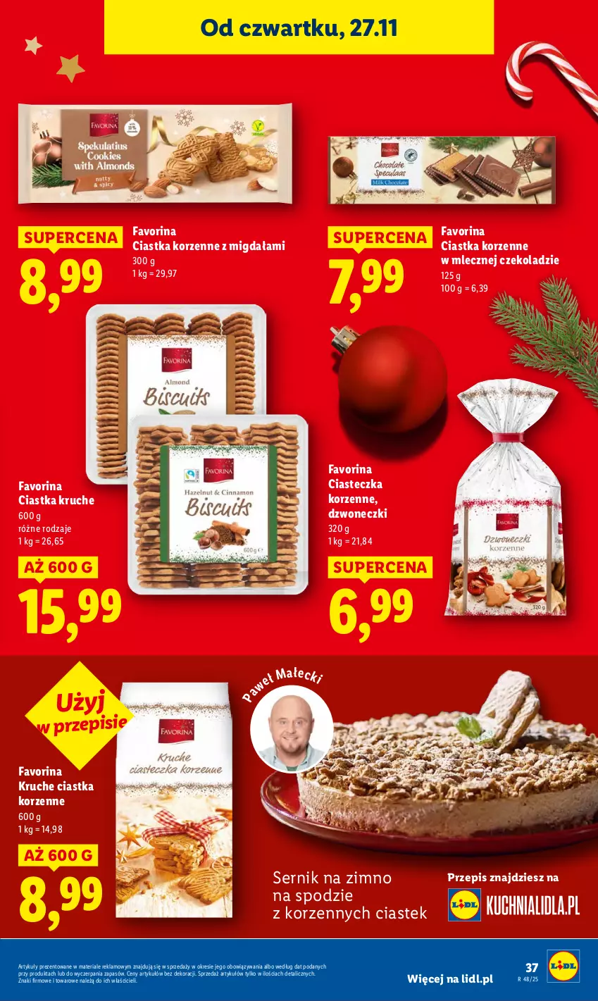 Gazetka promocyjna Lidl - GAZETKA - ważna 27.11 do 29.11.2025 - strona 37 - produkty: Ciastka, Fa, Ser, Stek