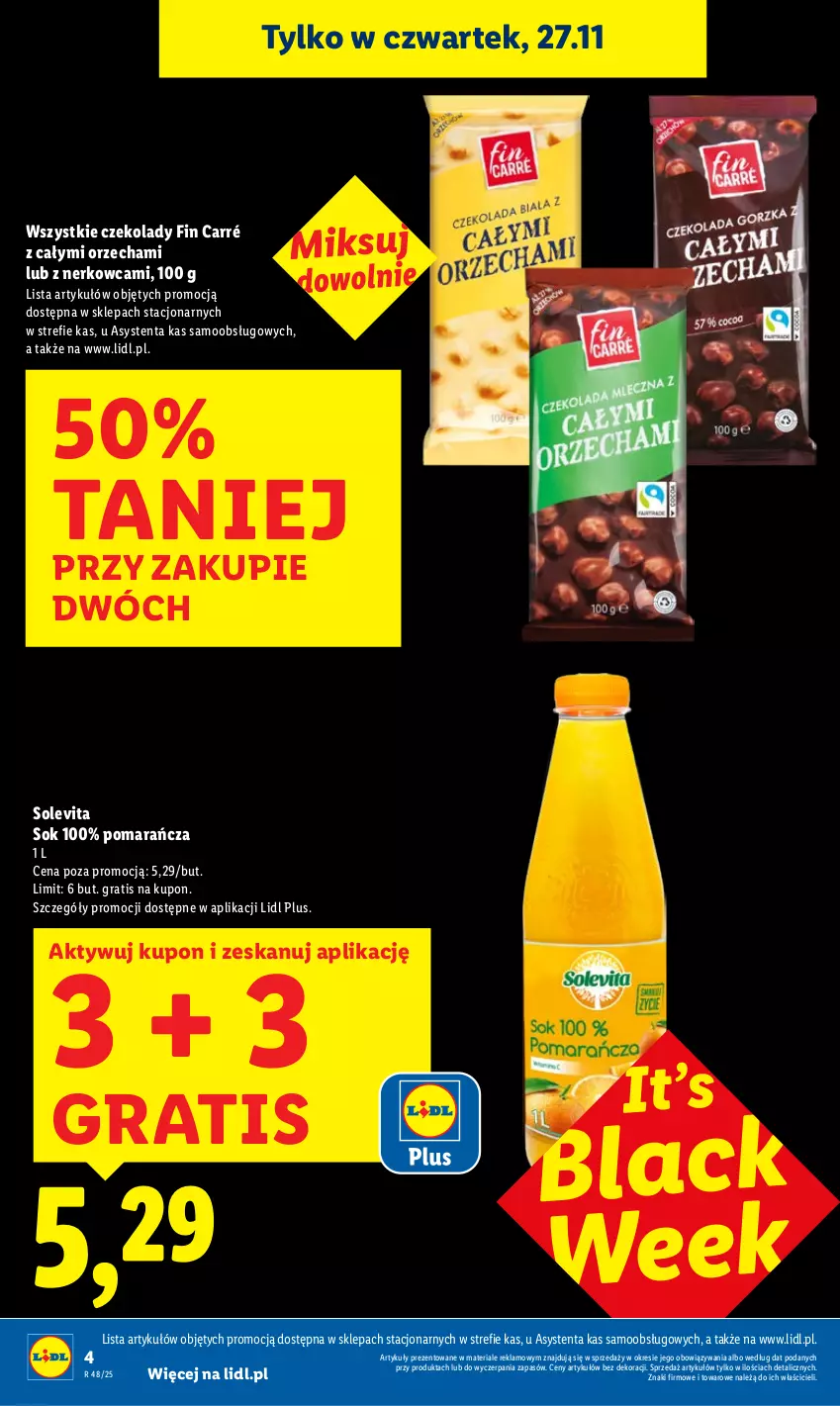 Gazetka promocyjna Lidl - GAZETKA - ważna 27.11 do 29.11.2025 - strona 4 - produkty: Gra, Lack, Sok