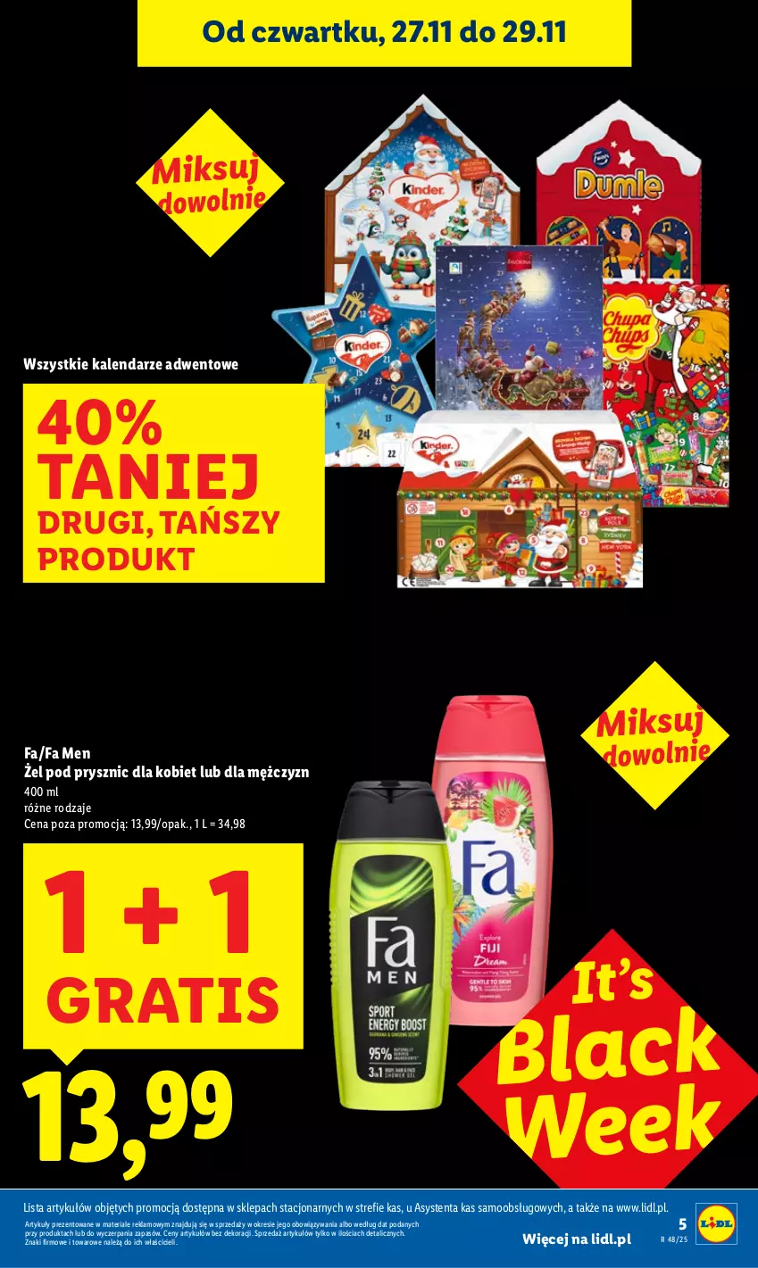 Gazetka promocyjna Lidl - GAZETKA - ważna 27.11 do 29.11.2025 - strona 5 - produkty: Fa, Gra, Kalendarz, Lack