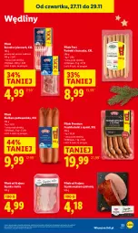 Gazetka promocyjna Lidl - GAZETKA - Gazetka - ważna od 29.11 do 29.11.2025 - strona 23 - produkty: Kurczak, Pur, Parówki, Kiełbasa podwawelska, Wawel, Szynka, PIKOK, Boczek, Frankfurterki, Kiełbasa