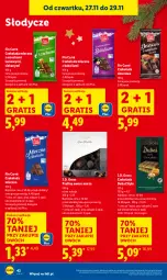 Gazetka promocyjna Lidl - GAZETKA - Gazetka - ważna od 29.11 do 29.11.2025 - strona 42 - produkty: Ser, Gra, Praliny, Czekolada mleczna, Czekolada, Owoce morza, Owoce, Deser