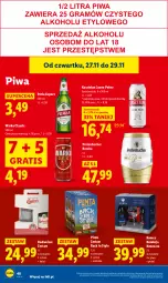 Gazetka promocyjna Lidl - GAZETKA - Gazetka - ważna od 29.11 do 29.11.2025 - strona 48 - produkty: Piwa, Piwo, Ser, Por, NBA, Gra, Kasztelan, Warka, Perła, Szklanka