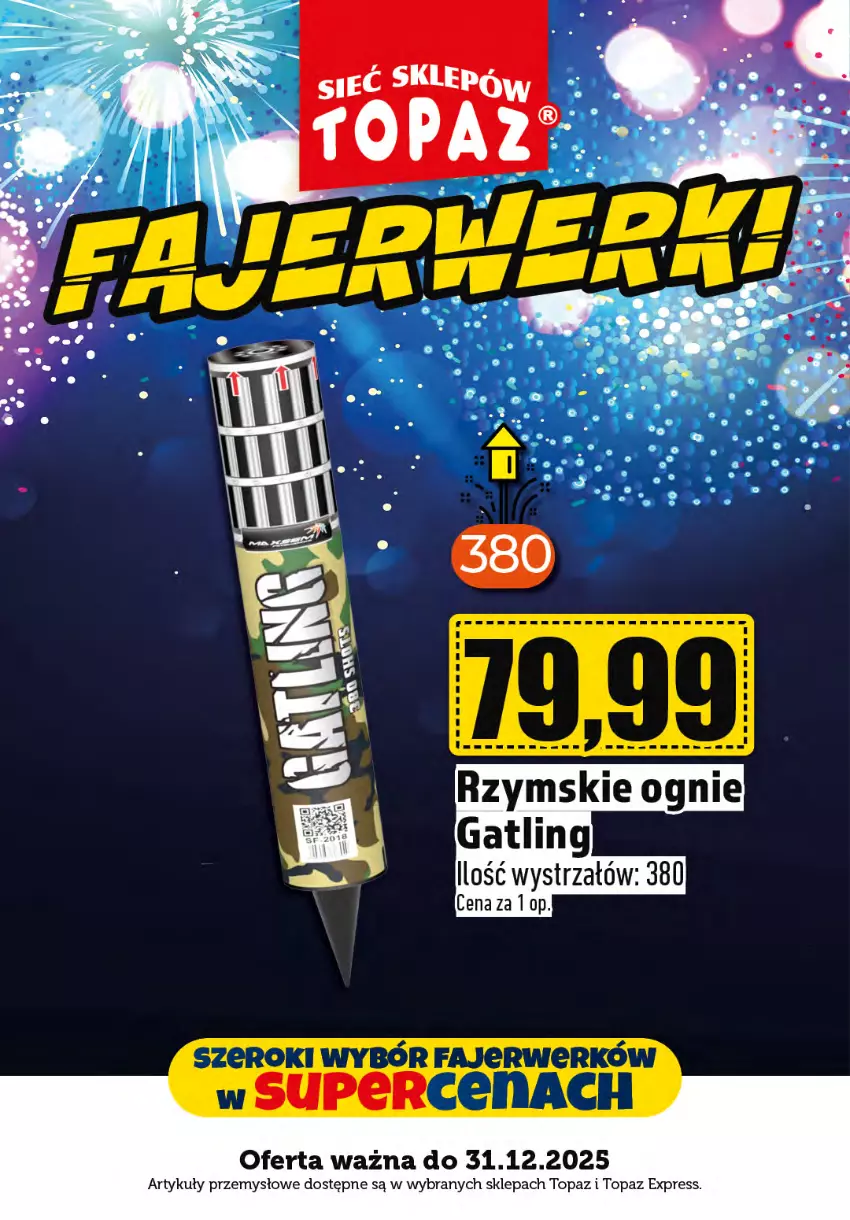 Gazetka promocyjna Topaz - Gazetka - ważna 01.12 do 31.12.2025 - strona 11 - produkty: Fa, Rzymskie ognie, Strzałów, Top