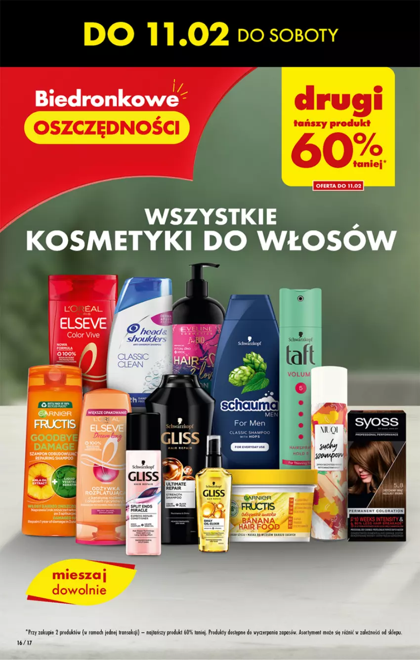 Gazetka promocyjna Biedronka - ważna 09.02 do 15.02.2023 - strona 16 - produkty: Elseve, Fructis, Garnier, Por, Rama