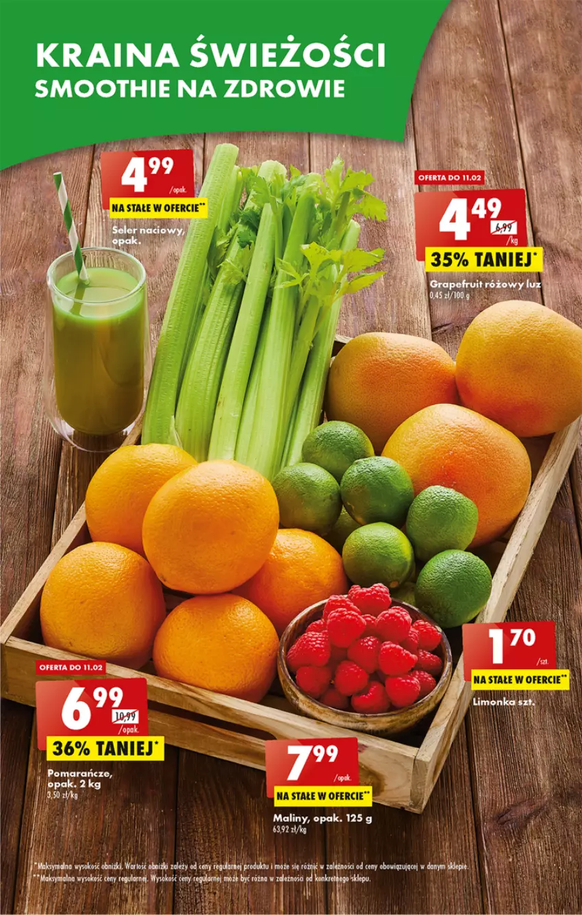 Gazetka promocyjna Biedronka - ważna 09.02 do 15.02.2023 - strona 21 - produkty: Maliny, Pomarańcze, Smoothie, Zdrowie