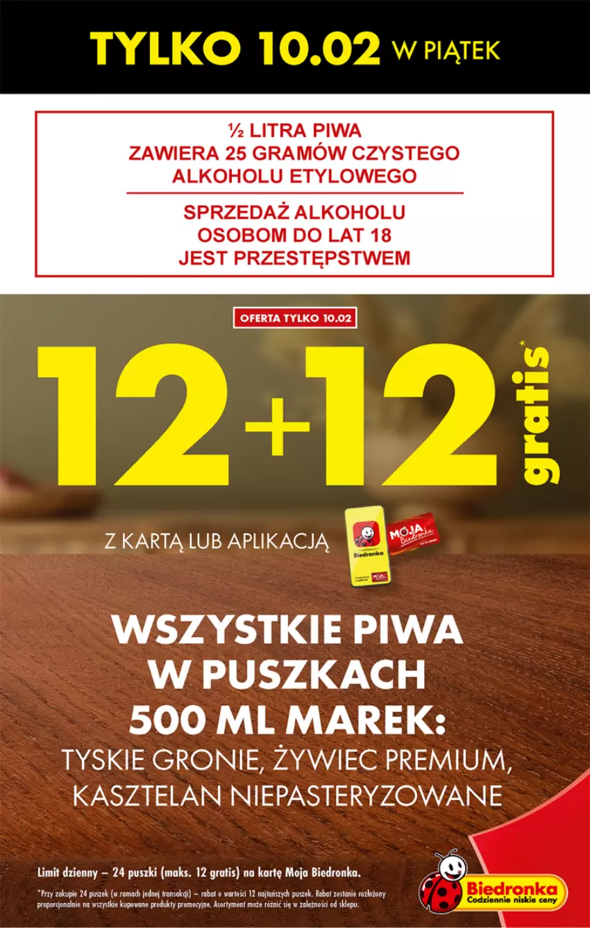 Gazetka promocyjna Biedronka - ważna 09.02 do 15.02.2023 - strona 3 - produkty: Dron, Gra, Kasztelan, Piwa, Rama, Tyskie