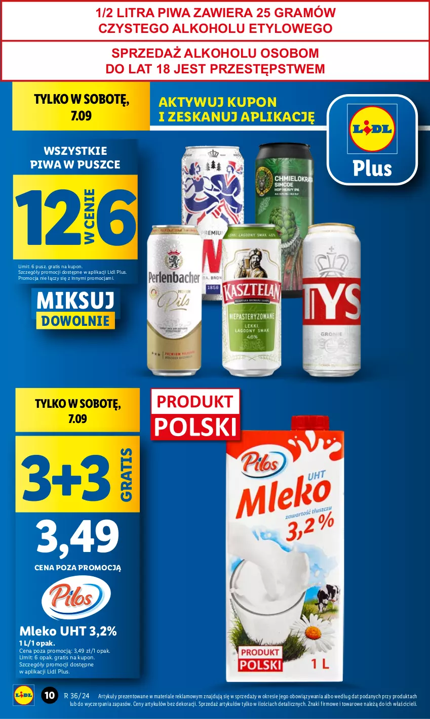 Gazetka promocyjna Lidl - GAZETKA - ważna 05.09 do 07.09.2024 - strona 12 - produkty: Gra, Mleko, Piwa