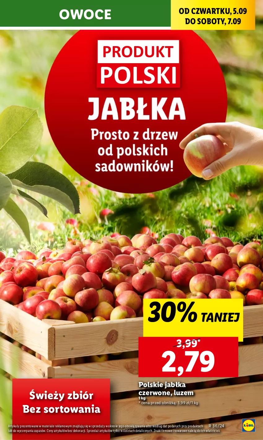 Gazetka promocyjna Lidl - GAZETKA - ważna 05.09 do 07.09.2024 - strona 21 - produkty: Jabłka, Owoce