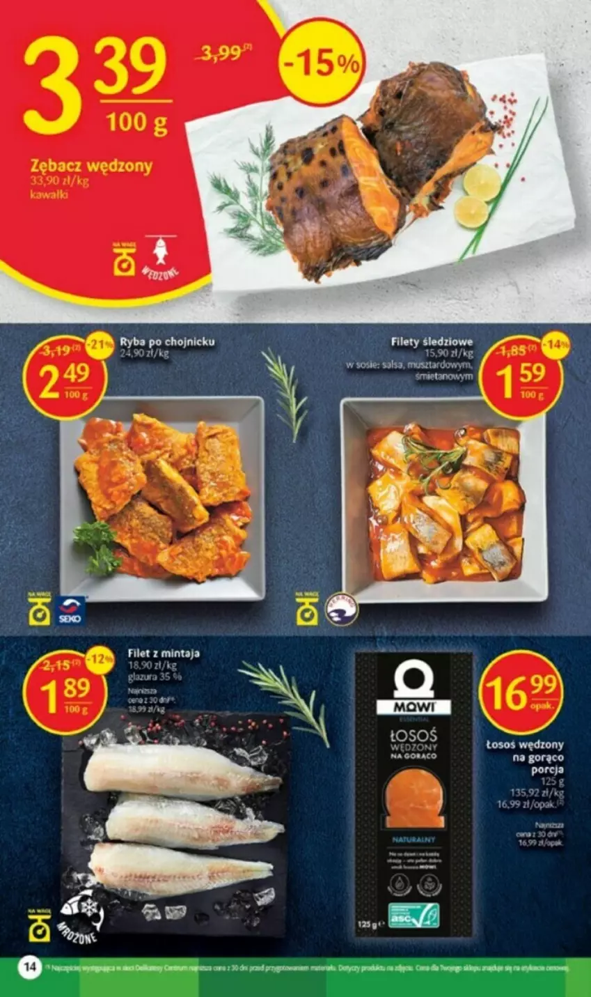 Gazetka promocyjna Delikatesy Centrum - ważna 03.08 do 09.08.2023 - strona 6 - produkty: Filet z mintaja, Mintaj, Ryba