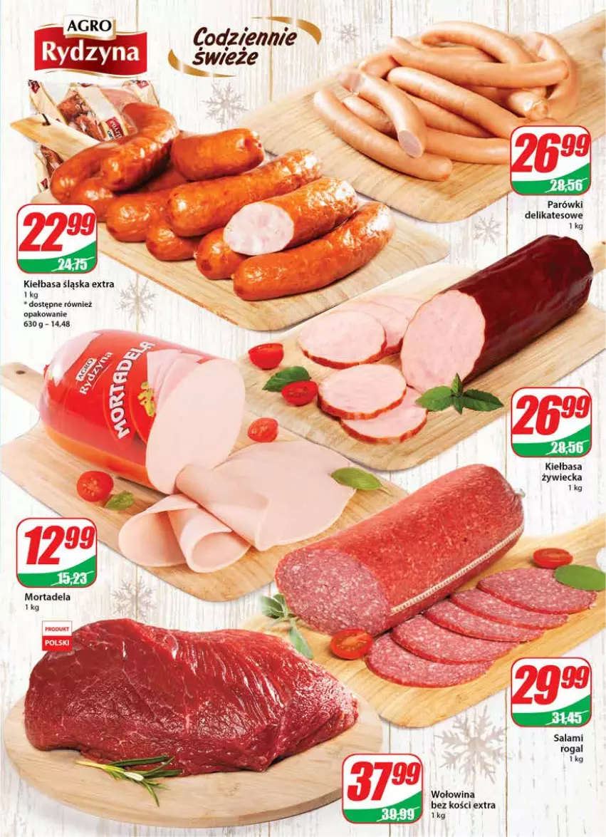 Gazetka promocyjna Dino - Gazetka - ważna 07.12 do 13.12.2022 - strona 13 - produkty: Kiełbasa, Kiełbasa śląska, Parówki, Wołowina, Wołowina bez kości