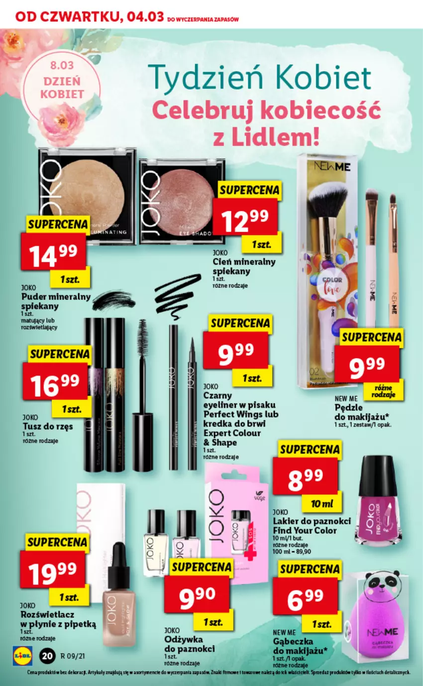 Gazetka promocyjna Lidl - GAZETKA - ważna 04.03 do 06.03.2021 - strona 20 - produkty: Cień, Kredka, Kredka do brwi, Lakier, Lakier do paznokci, Makijaż, Odżywka, Puder, Rozświetlacz, Tusz