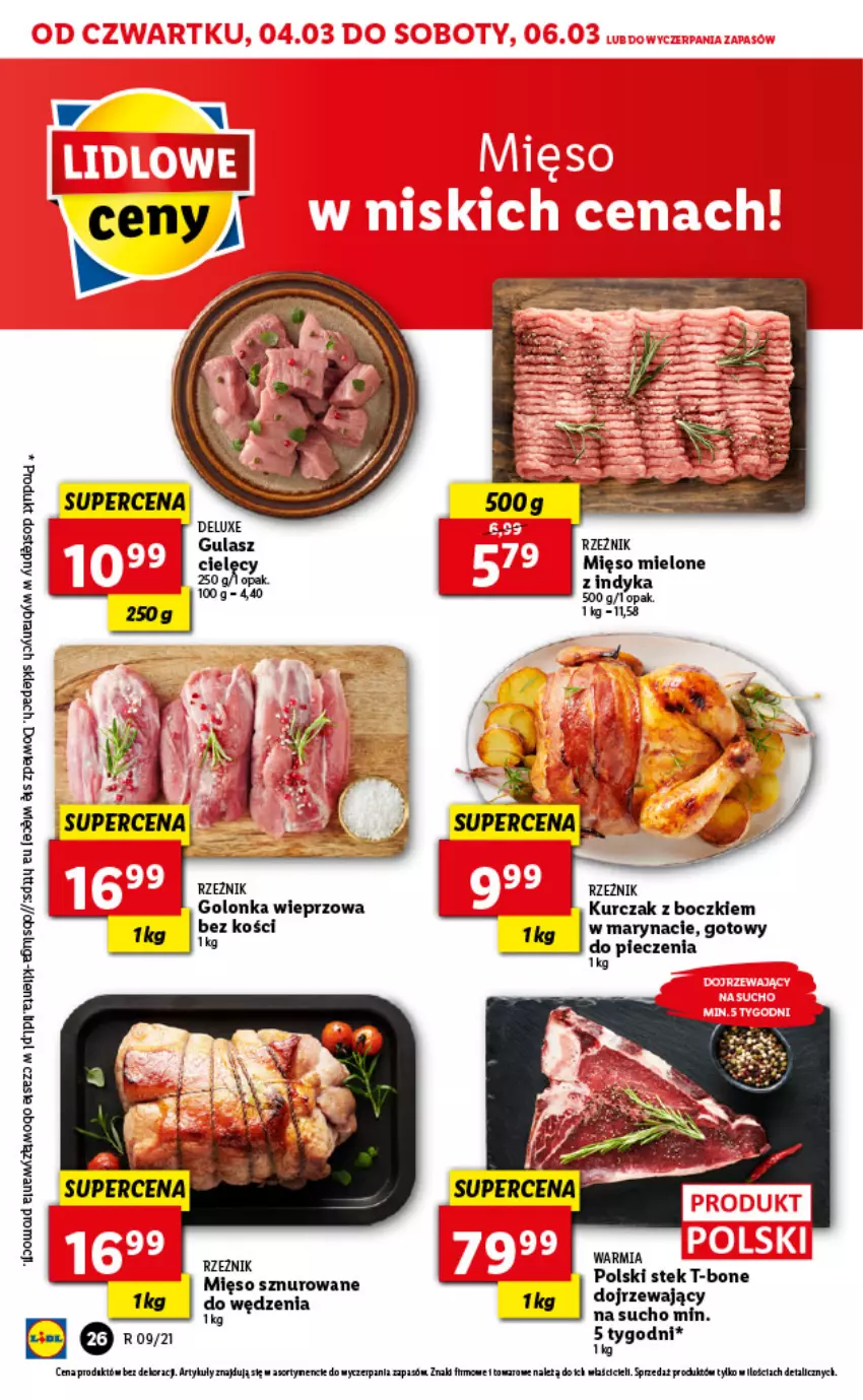 Gazetka promocyjna Lidl - GAZETKA - ważna 04.03 do 06.03.2021 - strona 26 - produkty: Golonka wieprzowa, Kurczak, Mięso, Mięso mielone, Piec, Stek