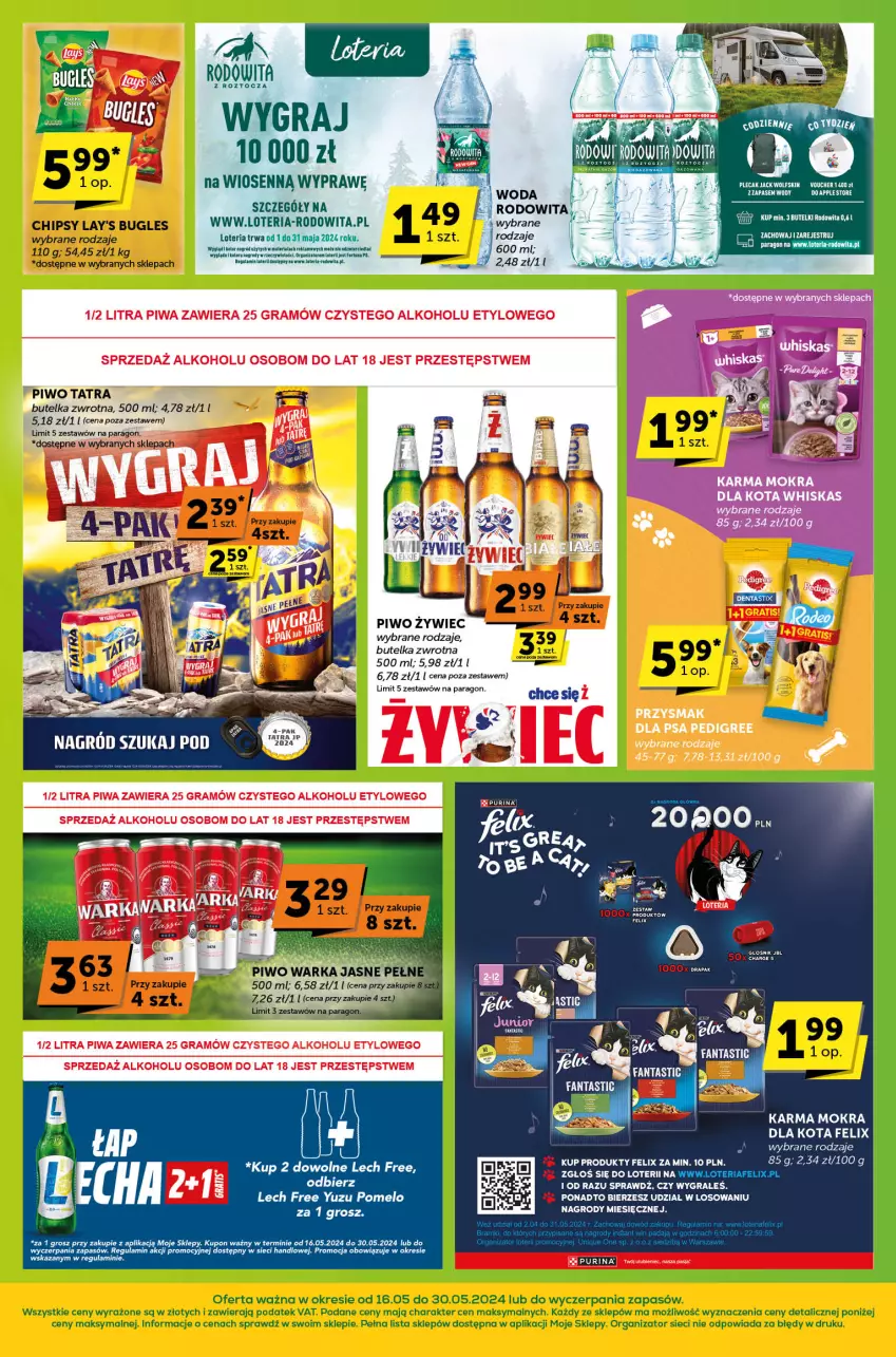 Gazetka promocyjna ABC - ważna 16.05 do 30.05.2024 - strona 4 - produkty: Fa, Felix, Fortuna, Głośnik, Gra, JBL, Pedigree, Piwa, Piwo, Plecak, Pomelo, Pur, Purina, Tatra