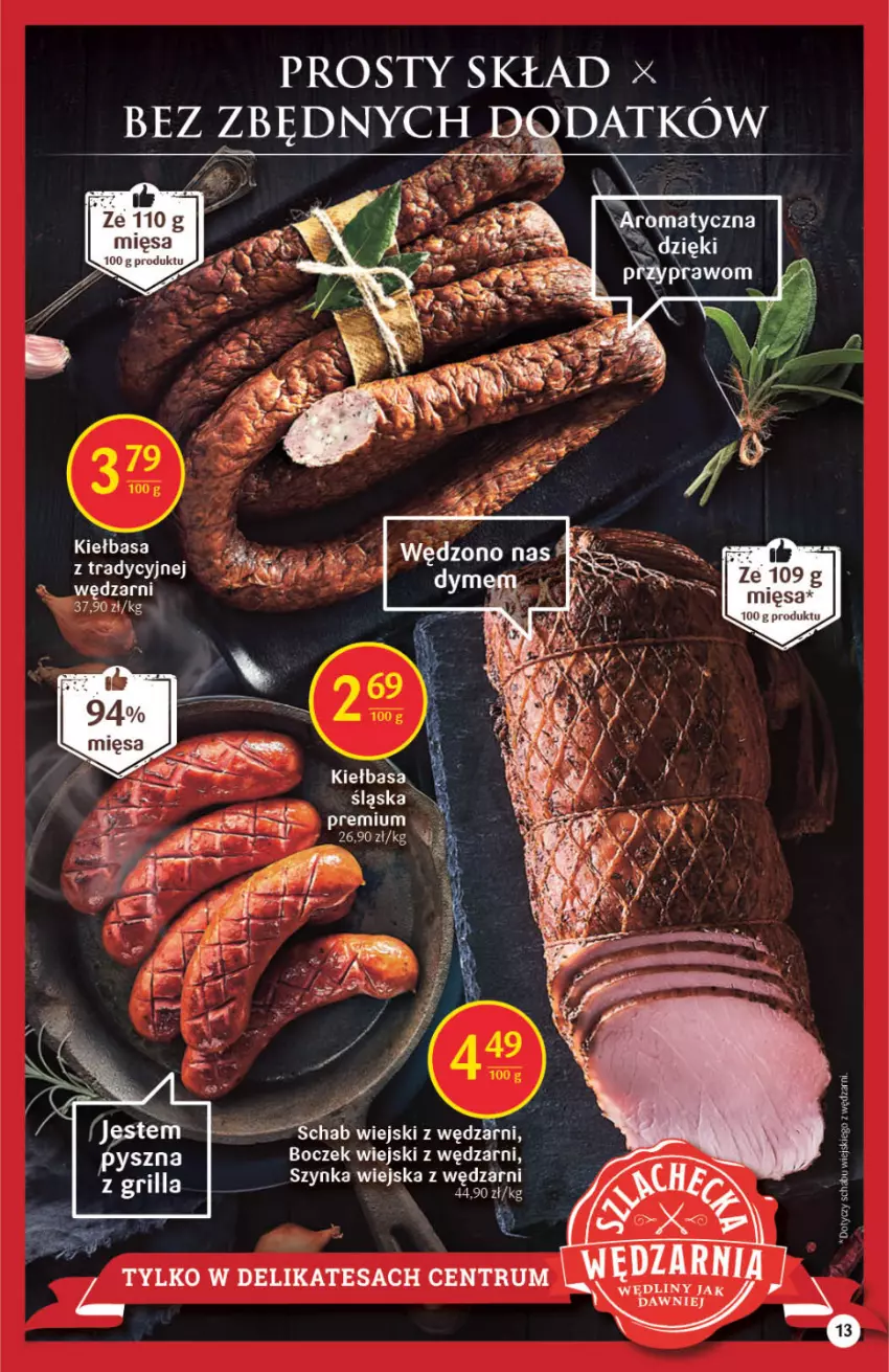 Gazetka promocyjna Delikatesy Centrum - Gazetka DC22 - ważna 09.06 do 14.06.2022 - strona 13 - produkty: Boczek, Grill, Kiełbasa, LG, Szynka