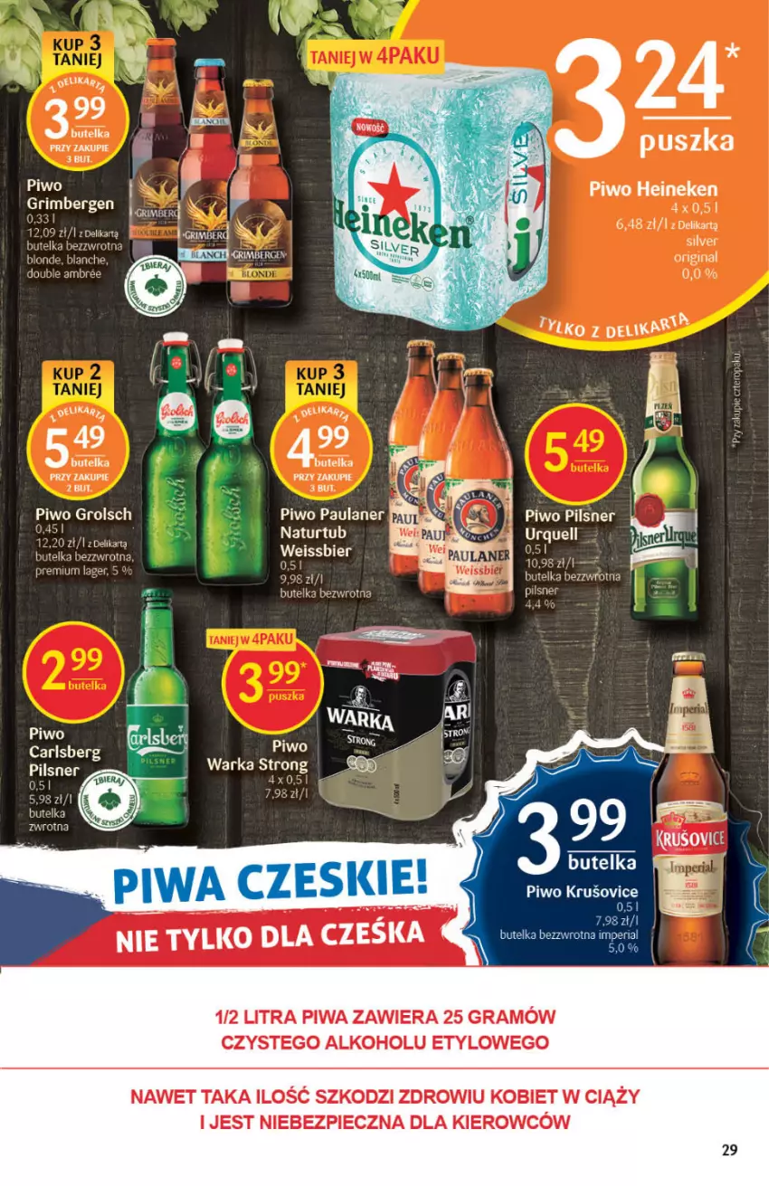 Gazetka promocyjna Delikatesy Centrum - Gazetka DC22 - ważna 09.06 do 14.06.2022 - strona 29 - produkty: Gin, Gra, Heineken, Piec, Piwa, Piwo, Warka